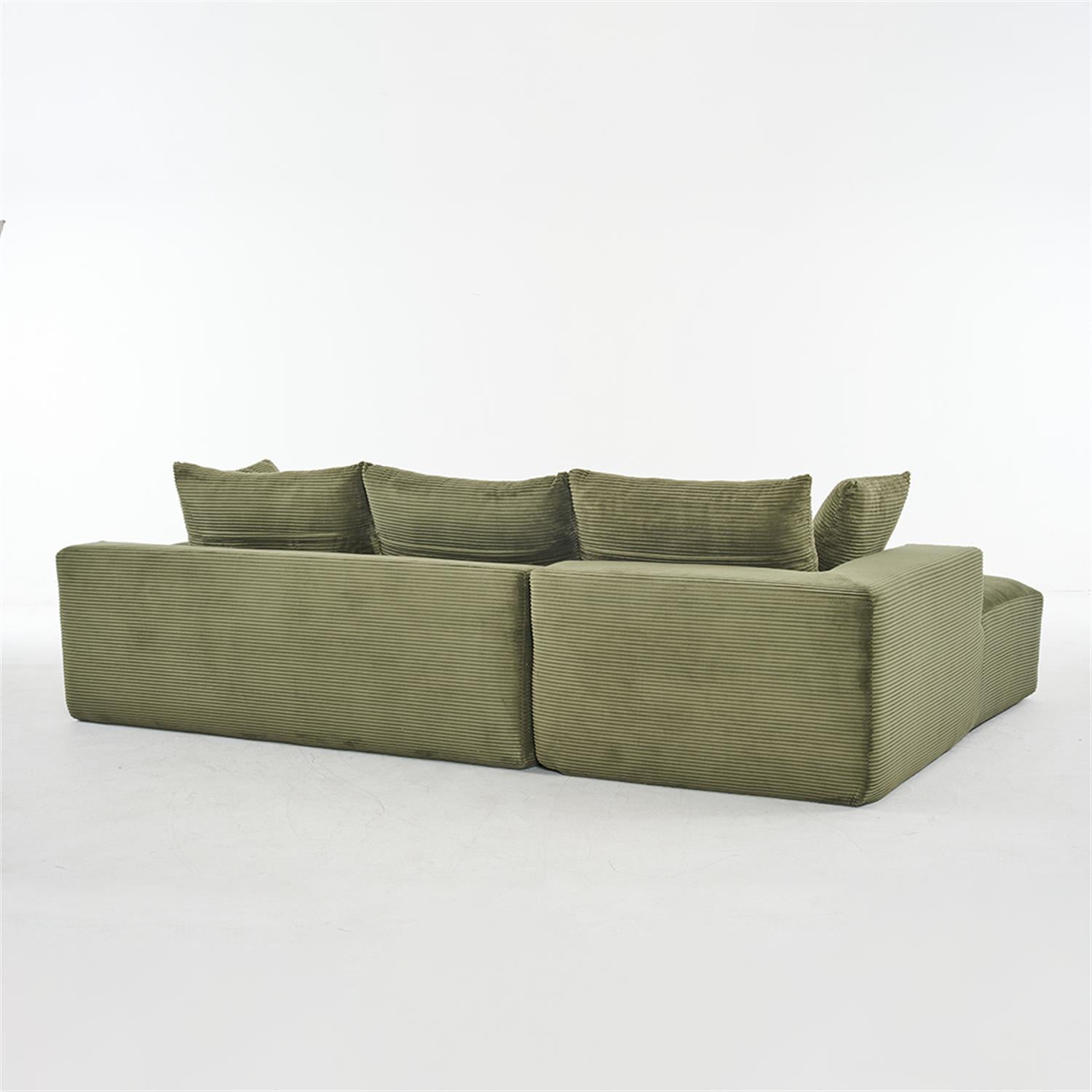 Demi Bonn 108"x68" Extra-Deep Modular Cloud Sofa - 4-Person Chenille Sleeper Couch for Living Room Furniture, No Assembly Needed, Green