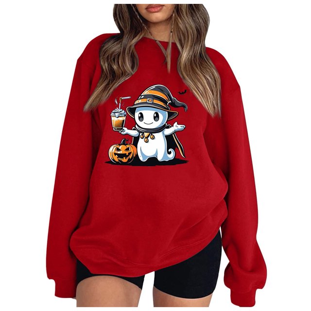 WEAIXIMIUNG Chandails en Molleton pour Femmes Tendance 3TG Chandails en Molleton pour Femmes Décontracté Manches Longues Tee-Shirts Graphiques Col Rond Chandails en Molleton Pull Tops pour Femmes