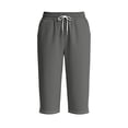 thumbnail image 4 of Guluxicc Women's Gym Capis with Pockets Elastic Waist Straight Leg Cropped Pants for Summer Workout Running, 4 of 8