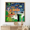 thumbnail image 5 of Abstract Artwork, Super Mario Canvas Gift, Home Decor Canvas Decor, Mario World Home Decor, Game Room Wall Decor, Modern Canvas Gift, Canvas Wall Decor - Gold Framed, 5 of 6