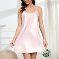 thumbnail image 2 of night shirt New Lace V-Neck Nightgown for Women Spaghetti Strap Lightweight Short Sleep Dress Sleeveless Soft Nightdress Home Wear, 2 of 8