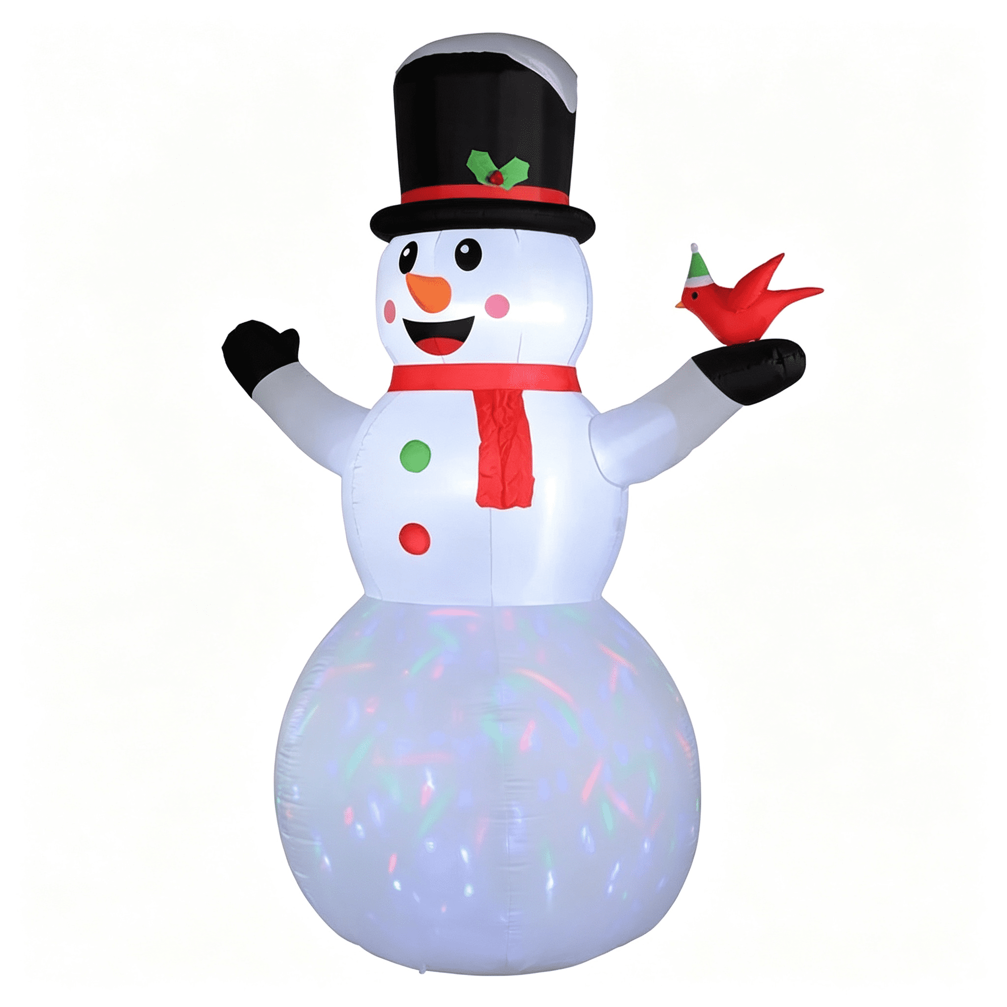 Giant Inflatable Snowman with LED Lights for Outdoor Christmas Decor