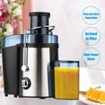 thumbnail image 5 of Exprimidor Eléctrico Doméstico de Gran Calibre, Cuerpo de Acero Inoxidable, 800 W, Alta Potencia, Potente Extractor de Frutas y Verduras, Separador de Residuos de Jugo, 5 of 5