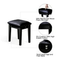 thumbnail image 4 of Modern Design Solid Wood Stool, PU Leather Material, Square Stool Suitable for Bedroom Living Room Entrance， 264lbs Load -black, 4 of 5