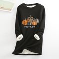 thumbnail image 2 of HKEJIAOI Sweat-shirts Femme Col Rond Graphique Mi-Lourd Long Sleeve Shirt, 2 of 3