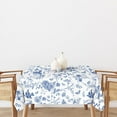thumbnail image 4 of Blue Floral Tablecloth Vintage Flower Reusable Fabric Table Cloth 60 x 102 inch Waterproof Chinoiserie Hydrangea Branch Rectangle Tables Cover for Holiday Picnic Dinner Table Decor, 4 of 7