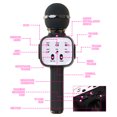 thumbnail image 2 of Rirool Wireless Karaoke Microphone with LED Lights - Portable Handheld Mic Speaker for Kids & Adults, Bluetooth Speaker, Recording Function, Black, 2 of 8