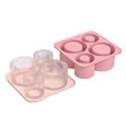 thumbnail image 1 of Injueey Moldes de hielo de silicona de calidad alimentaria con tapa de fácil liberación, accesorios, bandejas para cubitos, taza para cubitos Barra de herramientas rosa, 1 of 6
