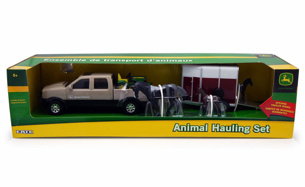 toy truck and horse trailer set
