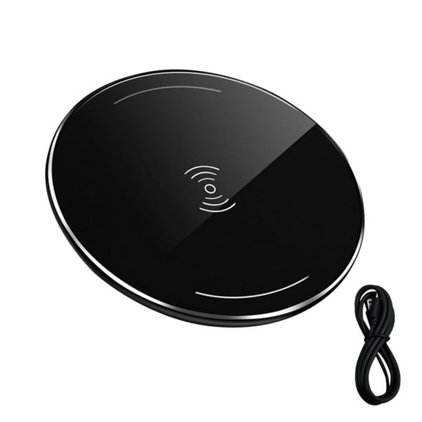 Monstrate Almohadilla de carga inalámbrica Teléfono inteligente Bluetooth rápido USB de aleación de aluminio, negro Type3 NO3