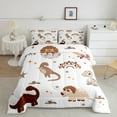 thumbnail image 2 of Manfei Kawaii Dinosaur 2pcs Bedding Comforter Set,Cartoon Dino Twin Comforter Sets,Rainbow Stars Bedding Set,Microfiber Cute Room Decorative,Reversible, 2 of 8