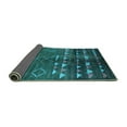 thumbnail image 2 of Ahgly Company Indoor Square Oriental Turquoise Blue Industrial Area Rugs, 4' Square, 2 of 4