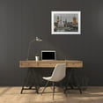 thumbnail image 3 of Frank, Assaf 32x25 White Modern Wood Framed Museum Art Print Titled - London cityscape with Big Ben and Westminster Abby, 3 of 4