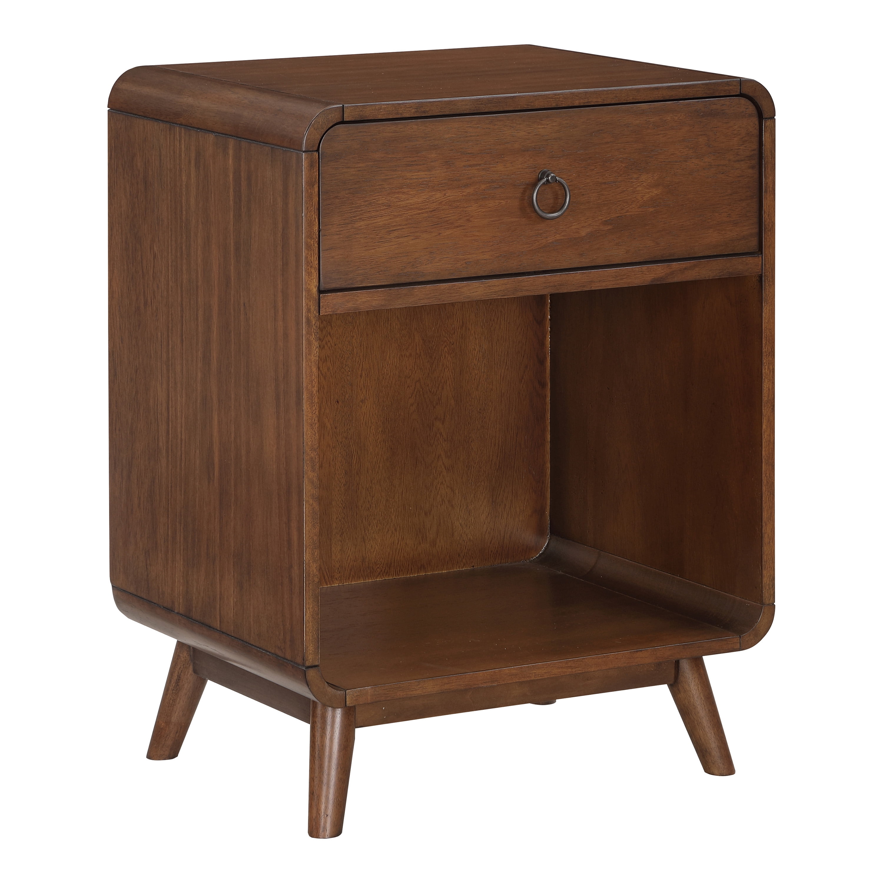 Furniture of America Danon 1-Drawer and 1-Shelf Wood Dark Oak End Table