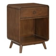 thumbnail image 3 of Furniture of America Danon 1-Drawer and 1-Shelf Wood Dark Oak End Table, 3 of 11
