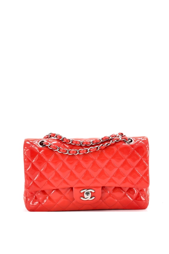 Pre-Owned Classic Double Flap Bag Quilted Patent Medium By Rebag