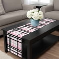 thumbnail image 4 of Pink Black Plaid Table Runner 70 Inches Long, Farmhouse Pink Black Checkered Kitchen Coffee Dining Table Decoration for Home Party Birthday Wedding Home Decor 13x70 Inches, 4 of 8