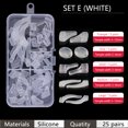 thumbnail image 1 of COLOUR_MAX Eyeglass Retainer Glasses Sunglasses Slip Sets Anti Slip Silicone Ear Hook Set E White, 1 of 5