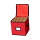 thumbnail image 5 of Contenedor para bolas de árbol de Navidad, Organizador para colgar bolas de Navidad con rojo, 5 of 9