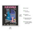 thumbnail image 2 of Havana Cuba - Pan American World Airways - Vintage Airline Travel Poster by Mendoza c.1950s - Fine Art Matte Paper Print (Unframed) 16x20in, 2 of 4