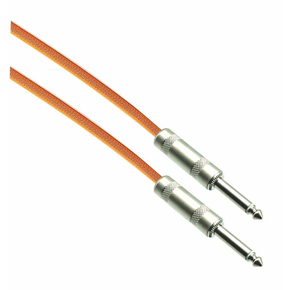 NEON ORANGE Designer Series Guitar Cables - 1/4" Straight to Straight
