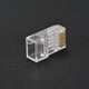 thumbnail image 4 of Conector RJ45 de cable Ethernet CAT6 o CAT5e, enchufe modular 8P8C claro, 100 piezas, 4 of 5