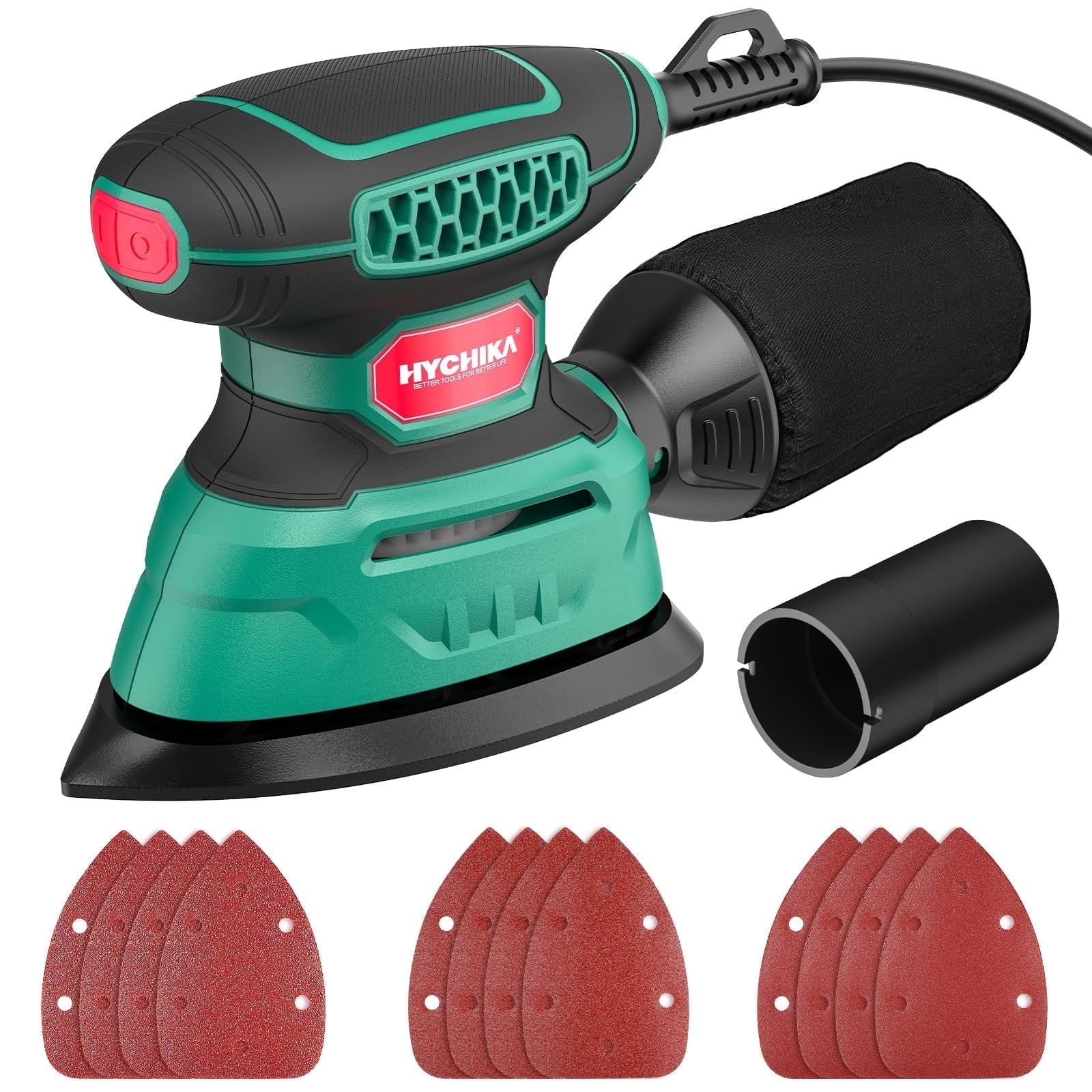 HYCHIKA E0160US 140W, 1.2 Amps, Motor Corded Electric Mouse Detail Power Sander, 13000 OPM