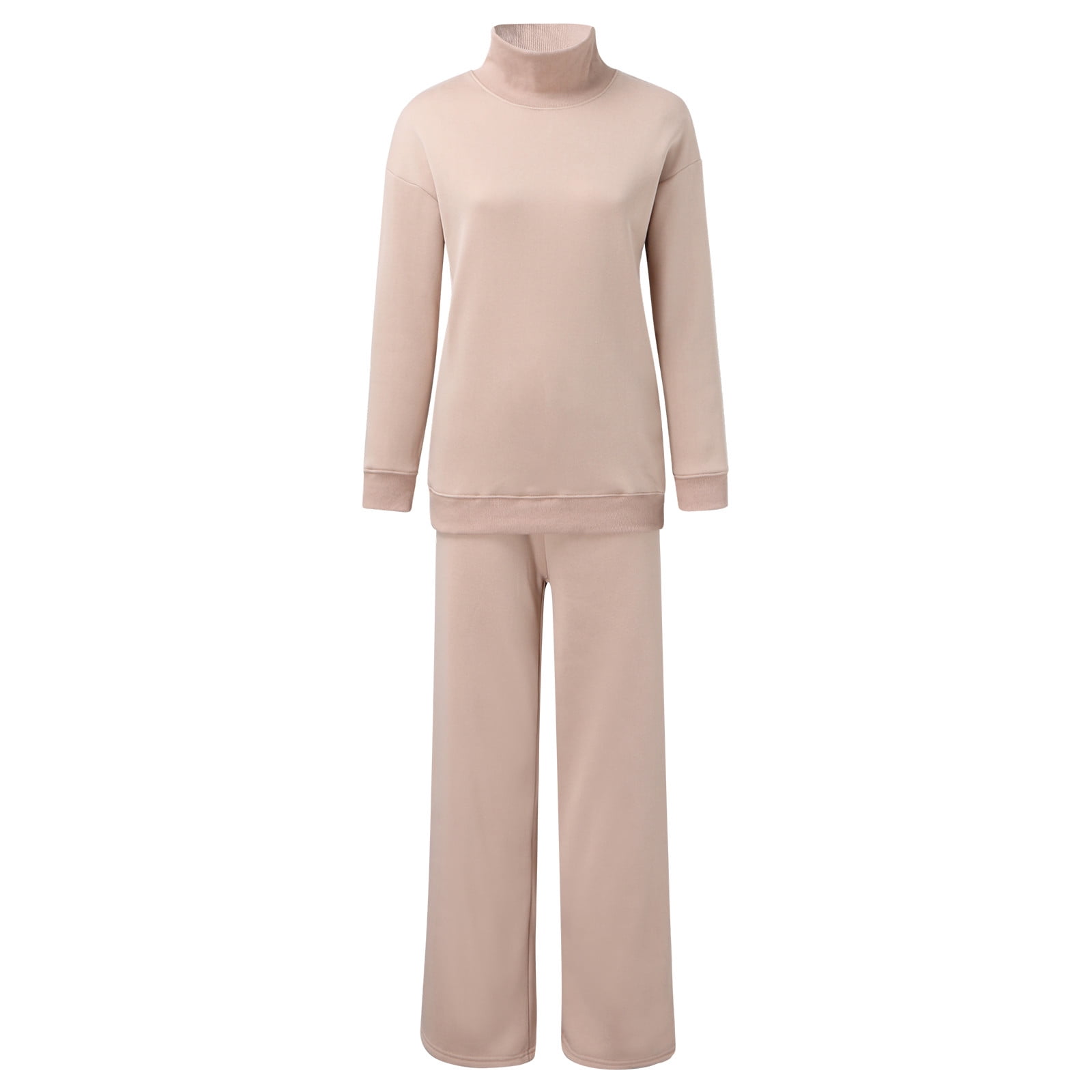 THLAI Plus Size Women's Two Piece Outfit - Lace See-Through Top & High Waist Pants Set