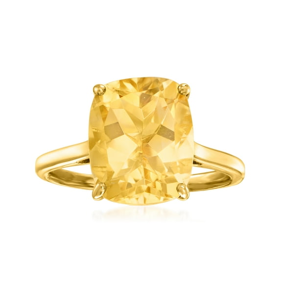 Ross-Simons 4.60 Carat Citrine Ring in 18kt Gold Over Sterling, Women's, Adult