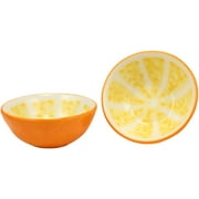 Ebros Tropical Zesty Orange Halves Small Dipping Bowl Condiment Saucer Set of 2