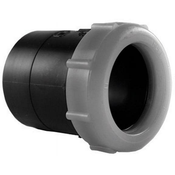 Charlotte Pipe P Trap Adapter Abs/Dwv 1-1/2 " Black