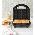 thumbnail image 3 of Mainstays 2 in 1 Black Waffle & Sandwich Maker with nonstick removable plates, 3 of 4