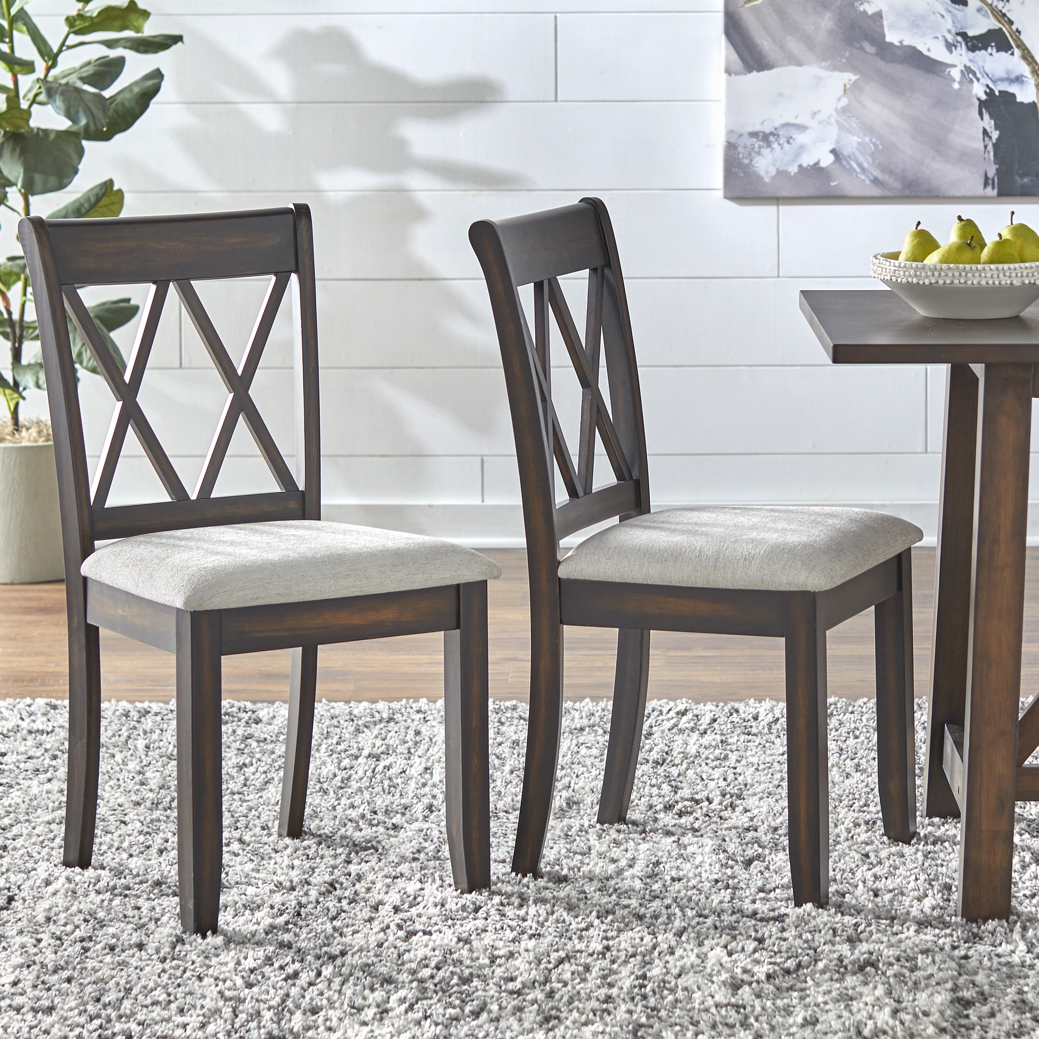 TMS Davidson Rectangular 64" Farmhouse Trestle Table, Rustic Brown