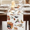 thumbnail image 3 of Table Runners 70 Inches Long Dress Scarves, Spring Floral Farmhouse Coffee/Dining/Kitchen Table Decor, Holiday Table Runner, Summer Botanical Flowers Vintage Birds 13x70 Inch, 3 of 9