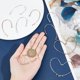 thumbnail image 3 of 12 piezas de 2 colores DIY Ear Cuff Metal Ear Cuffs Ear Wrap Ear Cuffs Accesorios con 2 bucles Ear Cuff de 53 mm de largo, 3 of 9