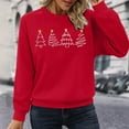 thumbnail image 6 of Fiaer Ladies Sweatshirts Christmas Tree Crew Neck Pullover Long Sleeve Baggy Plus Size Fashion Xmas Tops Red S, 6 of 6