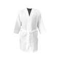 thumbnail image 3 of Waffle Weave (100%C) Kimono Style Robes Merit Spa Collection White Size Unisex Large 1/Pack, 3 of 6
