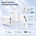 thumbnail image 6 of QINIUXO USB C Charger Block, Fast Charging Wall Charger with USB-C Cables, Type C Charging Block, Compatible with Phones, Tablets & More, White, 4-Pack (2 Chargers + 2 USB-C Cables), 6 of 8