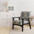 thumbnail image 2 of Designart "Azure Damask Elegance" Beige Floral Upholstered Accent Chair - Cottage Arm Chair For Living Room, 2 of 7