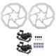 thumbnail image 3 of Mountain Bike Mechanical Disc Brake Cycling Bicycle Front Rear Set with 160mm Rotors, 3 of 4