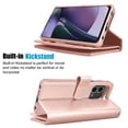 thumbnail image 4 of Njjex For Motorola Moto G Stylus 2023 5G Wallet Case, Moto G Stylus 5G 2023 Case, Njjex Luxury PU Leather [9 Card Slots Holder ] Carrying Folio Flip Cover [Detachable Magnetic Hard Case] -Rose Gold, 4 of 6