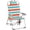 Rainbow Stripes, variant on Tcbosik Folding Beach Chair, 39"H Lightweight Backyard Chair with Headrest and 5-Position Adjustable Back, Portable Camping Chair with Side Storage, Towel Bar and Cooler Pouch, Rainbow Stripes