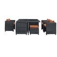 thumbnail image 2 of Modway Summon 9 Piece Outdoor Patio Sunbrella® Dining Set in Canvas Tuscan, 2 of 6