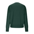 thumbnail image 5 of Fiaer Pullover Sweaters for Women Plus Size Trendy White Crew Neck Long Sleeve Loose Fit Warm Comfort Tops Army Green XXL, 5 of 5