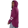 thumbnail image 4 of Moda Mujer Casual Impreso Cuello en V Manga larga Otoño Blusa con capucha Tops Pompotops FGAJ22756, 4 of 9