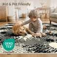 thumbnail image 4 of ODIKA 2'x3' Washable Accent Rug Modern Splatter With Distressed Inkblot Motif Accents Abstract Flowing Dynamic for Bedroom, Nursery, RV, Pet Friendly, Bedside Mat, 4 of 7