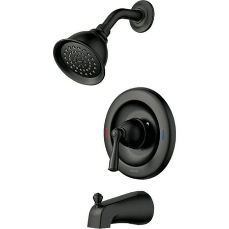 Moen Banbury Matte Black 1-Handle Posi-Temp Tub and Shower Faucet 82910BL