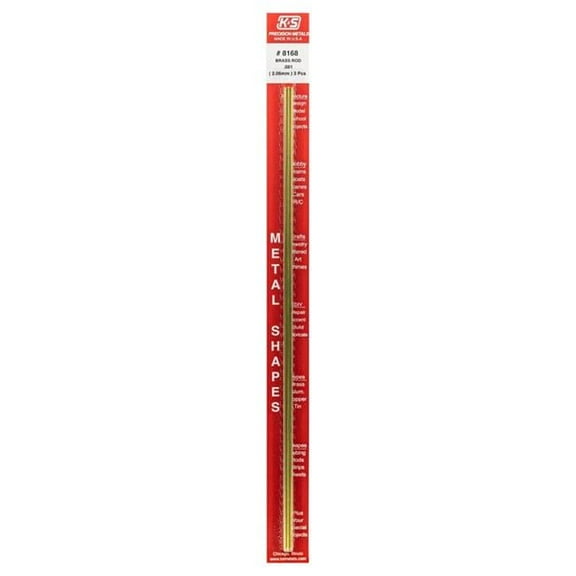 0.08 x 12 in. Brass Rod, Pack of 3