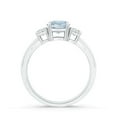 thumbnail image 2 of Angara Natural 0.72 Ct. Aquamarine with Diamond Classic Ring in 14K White Gold for Women (Ring Size: 3), 2 of 9