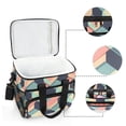 thumbnail image 6 of FORMRS Insulated Cooler Bag 24 Cans Capacity Soft Leakproof Lunch Box with Side Pockets, Pink Cubes, 6 of 7
